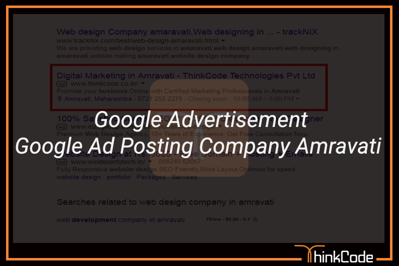 Google Ads In Amravati | Google Advertisement | Google Ad Posting Company Amravati