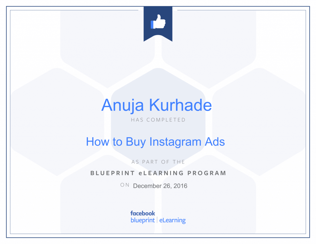 Facebook Certified Advertiser-Anuja Kurhade -thinkcode